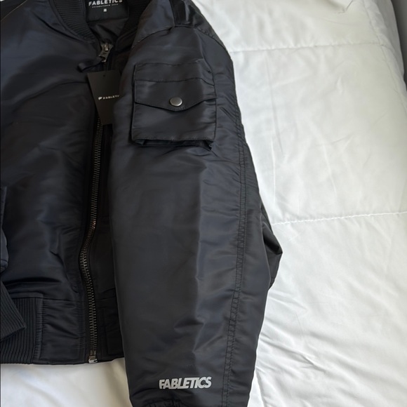 NWT Fabletics Black Iconic Bomber Jacket - Picture 3 of 5